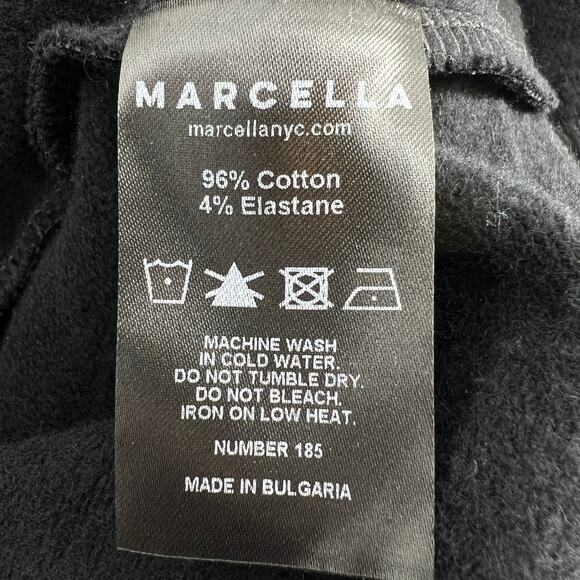 Marcella NYC Charis Black Cotton Blend Asymmetrical Scuba Dress Size Large NWT - Picture 5 of 7